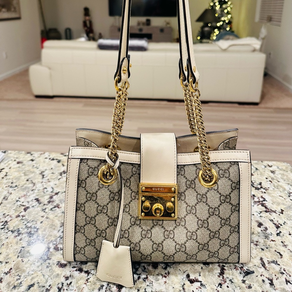 Gucci GG Supreme Canvas Padlock Small Tote